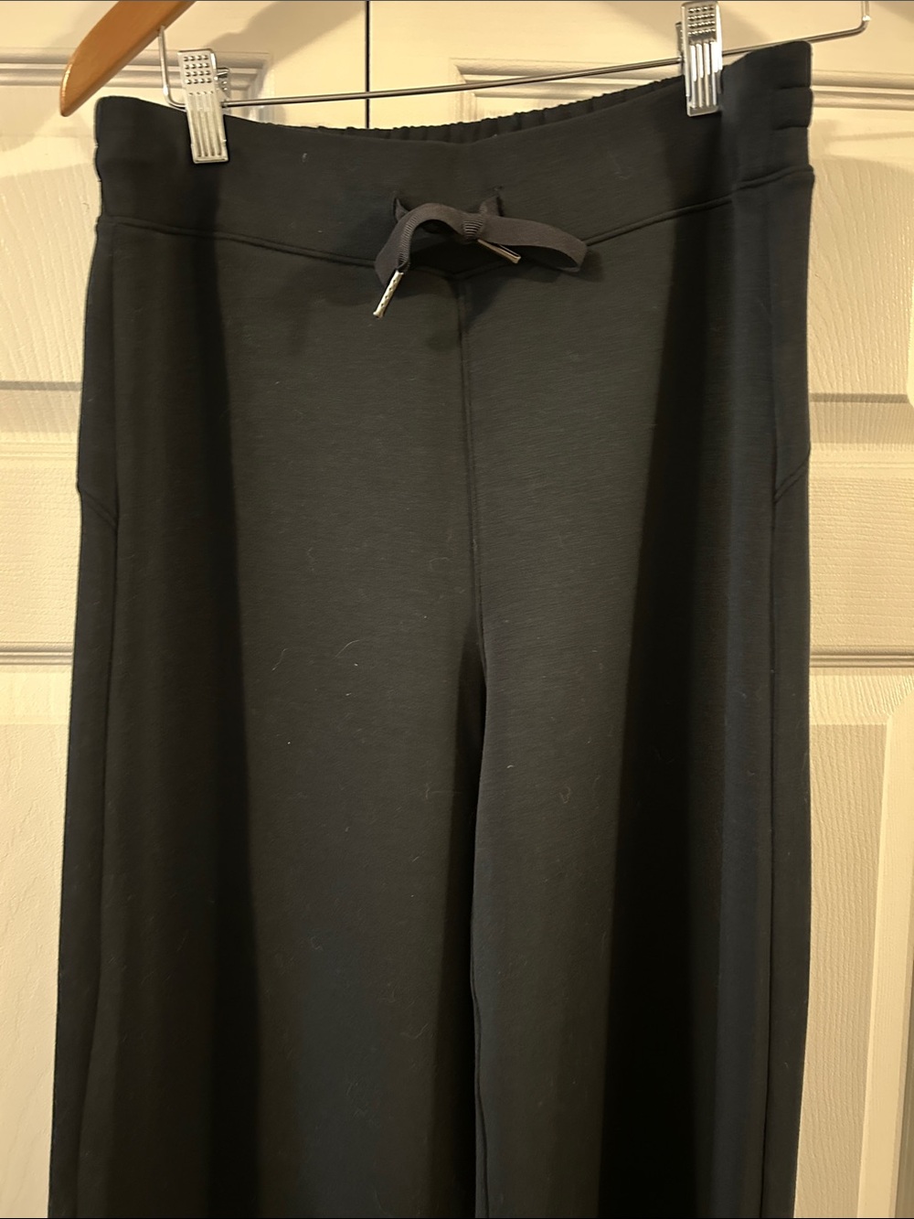SPANX Black Wide-Leg Drawstring Lounge Pants in Medium Tall - Picture 8 of 12